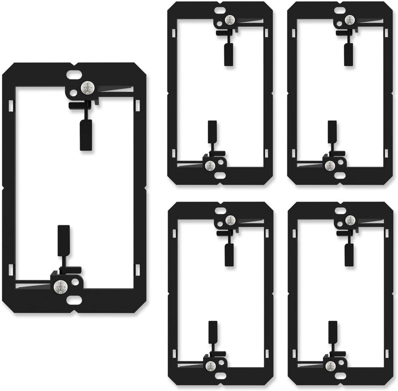 iwillink Low Voltage Mounting Bracket (1-Gang, 5 Pack) for Single Gang Wall Plate, Telephone Wires, Network Cables, HDMI, Coaxial, Speaker Cables - Image 1